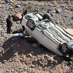 Un hombre resultó gravemente herido tras volcar en la ruta 7