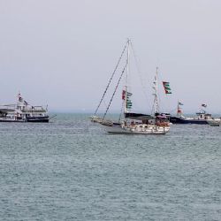 Zarpó la flota solidaria que desafiará los drones de Israel para ayudar a Gaza