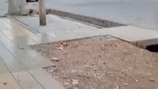Una vereda abandonada desde hace años en plena Ciudad de Mendoza