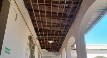 El grave estado en el que quedó la escuela Rawson tras la tormenta