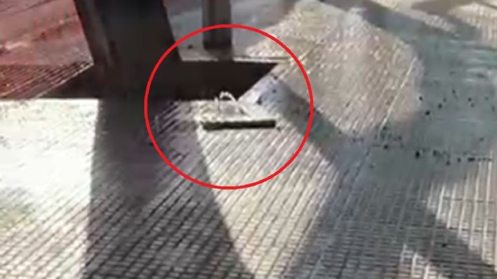 Arreglo y desarreglo: una "fuente" brota desde las baldosas en Ciudad