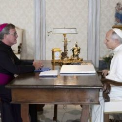 El papa León XIV recibió al arzobispo de Buenos Aires Jorge García Cuerva en el Vaticano