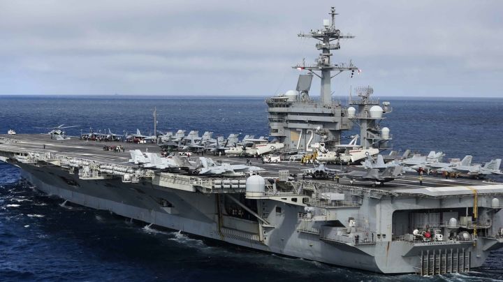 Un portaaviones estadounidense llegó a Medio Oriente