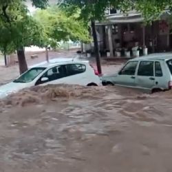 Temporal: se inundó Palmares y en Luján la lluvia arrastró dos autos 