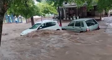Temporal: se inundó Palmares y en Luján la lluvia arrastró dos autos 