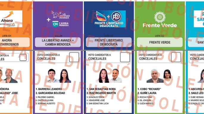 Atención: así es la boleta de candidatos en Santa Rosa