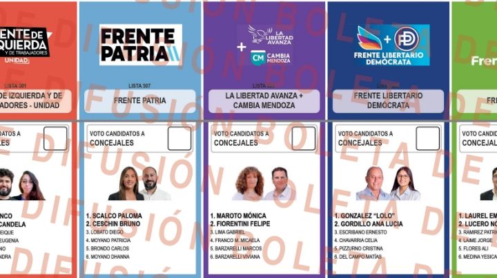 Atención: así es la boleta de candidatos para votar en Luján de Cuyo