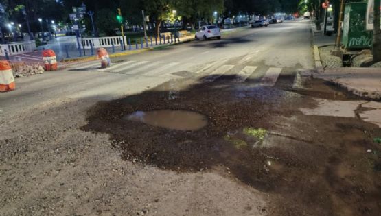 Vecinos alertan por un socavón en Ciudad