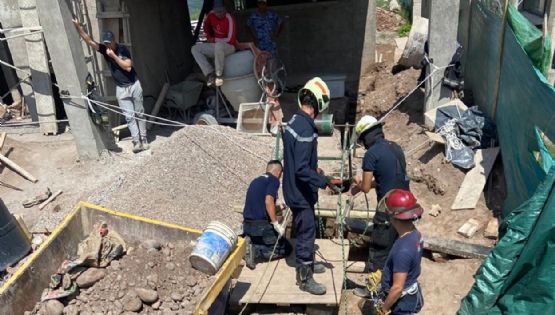 Un trabajador cayó en un pozo séptico de ocho metros de profundidad