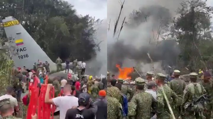 Avión Hércules con más de 100 soldados se estrelló en Colombia 