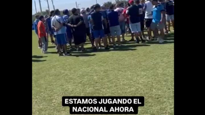 Se viralizó un video de la apretada de la barra a los jugadores del Tomba