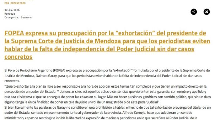 Para el diario La Nación, Cornejo coloca a "personajes oscuros" en organismos de control
