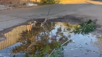 Una persistente pérdida de agua afecta a Guaymallén