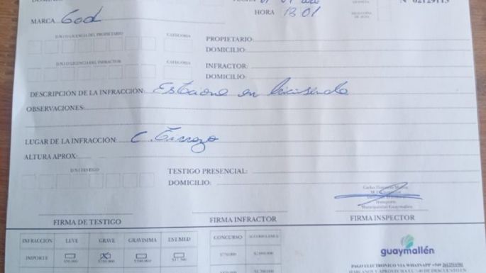 Atención: advierten acerca de multas viales truchas en Guaymallén