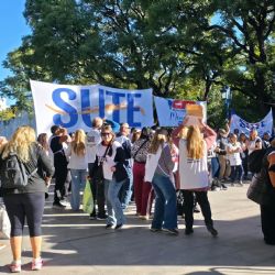 El SUTE y la CTA se manifestaron en la apertura de Sesiones Ordinarias 