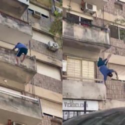Cayó de un cuarto piso y se salvó tras impactar contra un patrullero