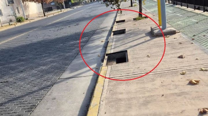 El colmo: repusieron las alcantarillas en la calle Boulogne Sur Mer y se las volvieron a robar