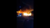 Foto ilustrativa de la nota titulada: Imágenes impactantes: se incendio un conocido café en Uspallata
