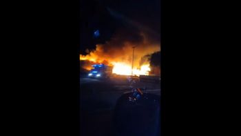 Imágenes impactantes: se incendio un conocido café en Uspallata