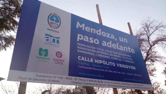 Cortes y desvíos: comenzaron las obras en la calle Hipólito Yrigoyen