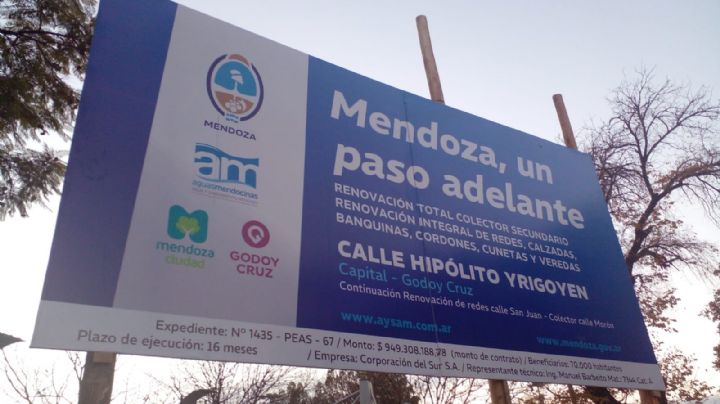 Cortes y desvíos: comenzaron las obras en la calle Hipólito Yrigoyen