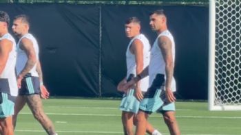 El “Cuti” Romero se entrenó con el resto de la Selección Argentina 