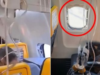 Un pasajero fue succionado tras romperse ventanilla de avión en pleno vuelo