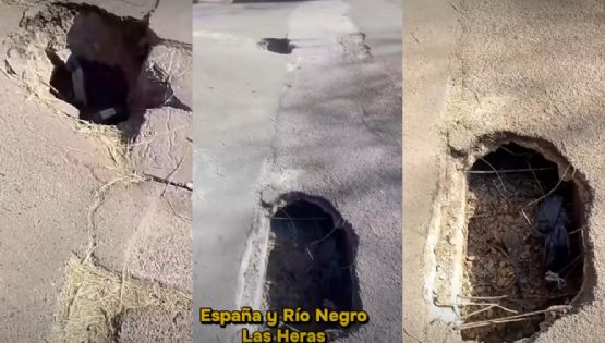 Vecinos en alerta: cráteres, basura y líquidos cloacales en una esquina de Las Heras