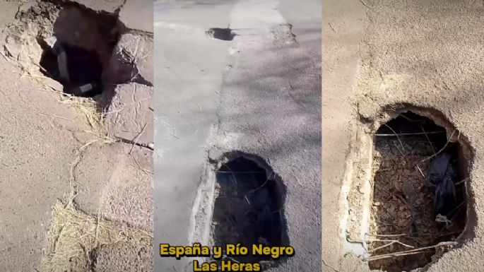 Vecinos en alerta: cráteres, basura y líquidos cloacales en una esquina de Las Heras