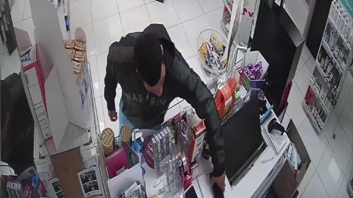 Video: robó dos veces en la misma farmacia en menos quince minutos y quedó