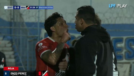 El motivo por el que Enzo Pérez fue expulsado en su segundo partido en Deportivo Maipú