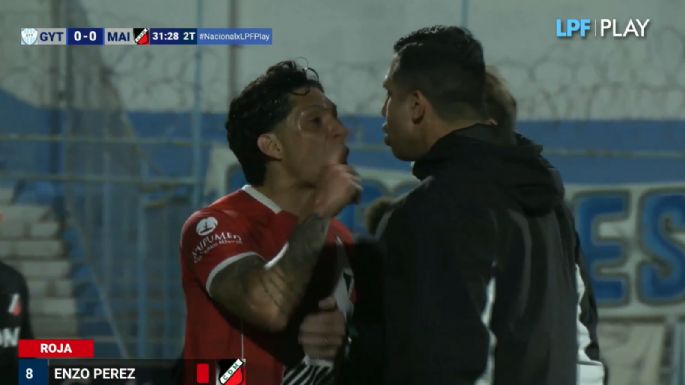 El motivo por el que Enzo Pérez fue expulsado en su segundo partido en Deportivo Maipú