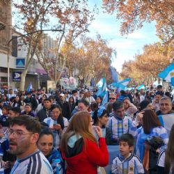 Miles de mendocinos celebraron el triunfo de Argentina en el Centro 
