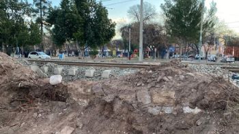 Vecinos de Godoy Cruz denuncian la eliminación de un histórico cerco verde por obras del Metrotranví