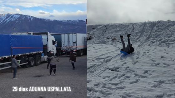 Un camionero muestra sus días en Uspallata mientras espera la apertura del Paso Cristo Redentor 