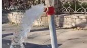 Foto ilustrativa de la nota titulada: Vecinos de Luján de Cuyo reclaman por una importante pérdida de agua en la vía pública