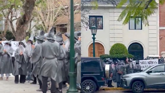 El motivo por el que activistas disfrazados de "Gandalf" protestaron contra Peter Thiel