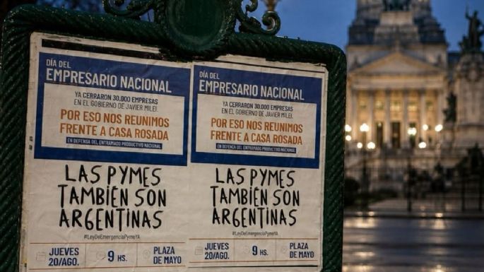 Empresarios marchan contra Milei por el cierre de 30.000 Pymes