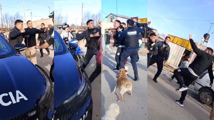 Video: trifulca con la policía durante un incendio en Tunuyán