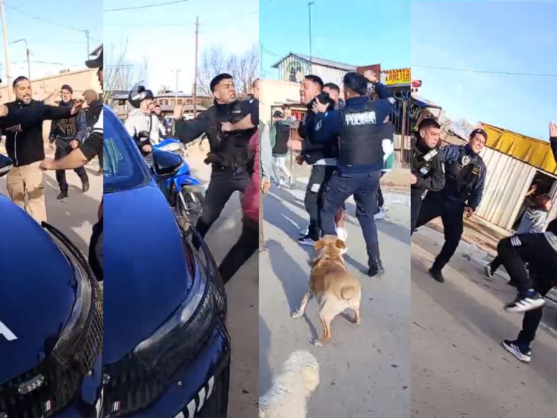 Video: trifulca con la policía durante un incendio en Tunuyán